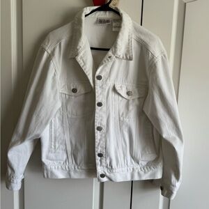 Bill Blass White Cotton Jean Jacket